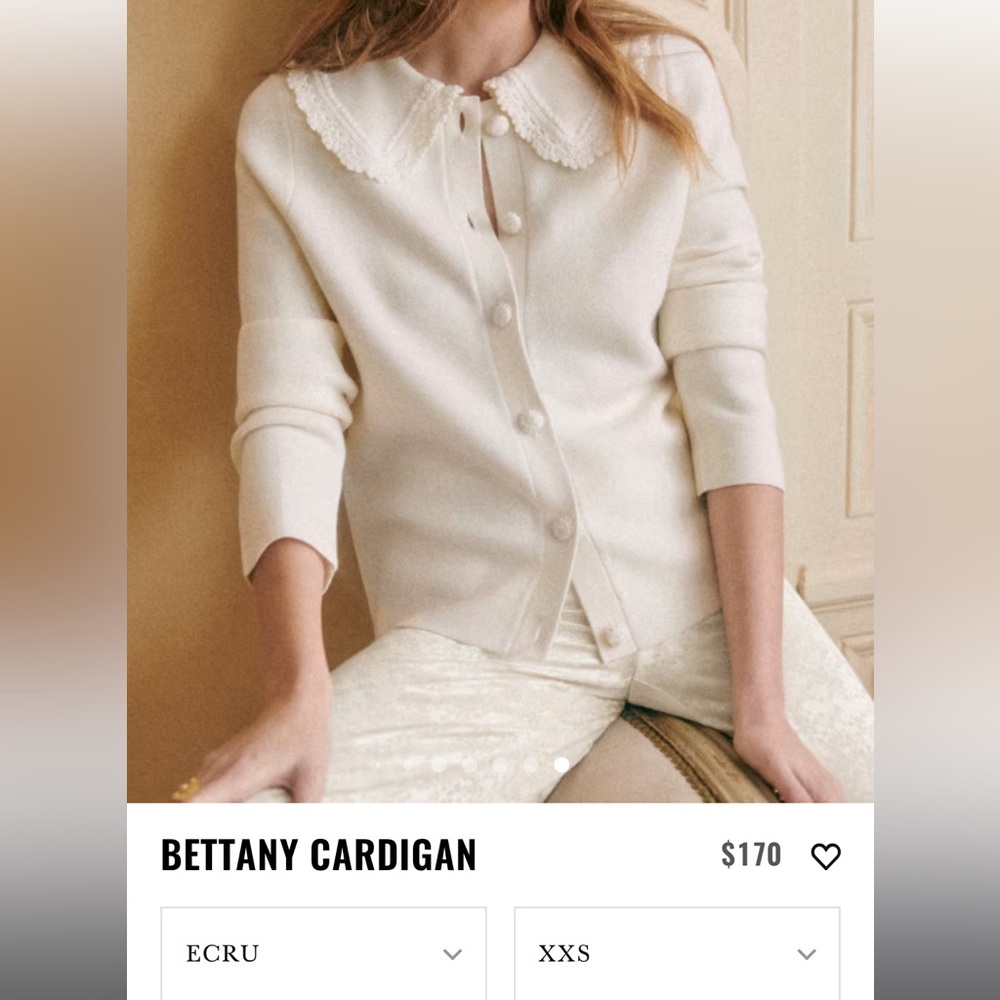 Ecru Sezane Bettany Cardigan
